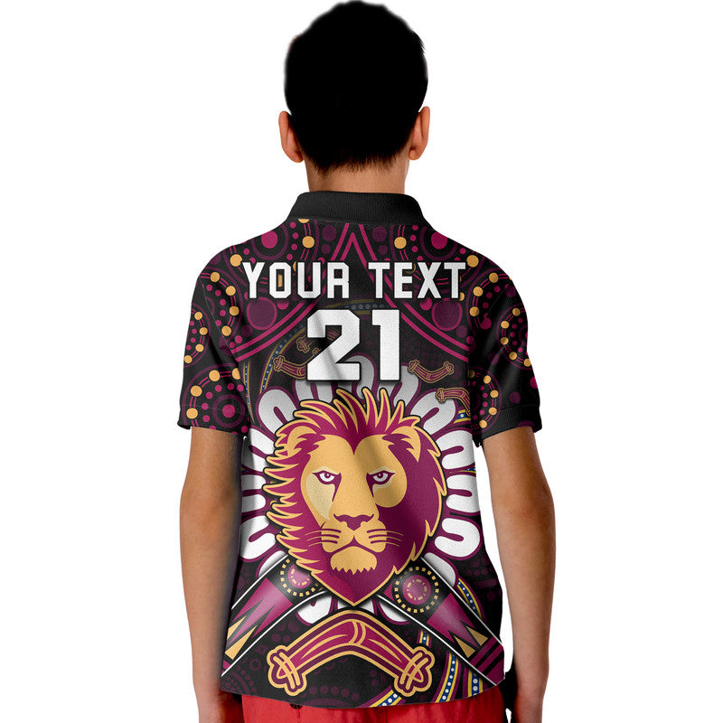 custom-personalised-brisbane-lions-football-polo-shirt-boomerang-indigenous-dots