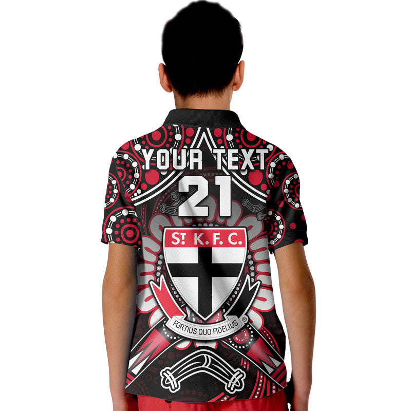 custom-personalised-st-kilda-saints-polo-shirt-boomerang-indigenous-dots