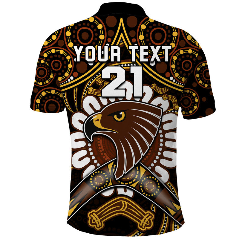 custom-personalised-hawks-football-polo-shirt-boomerang-indigenous-dots