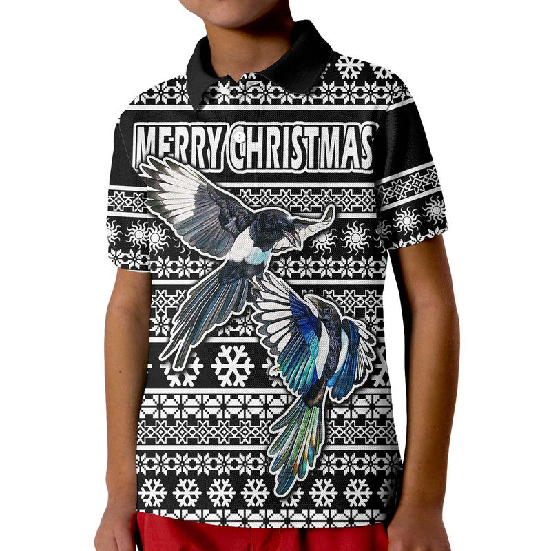 custom-personalised-australian-magpies-christmas-vibe-with-aboriginal-dot-painting-style-polo-shirt