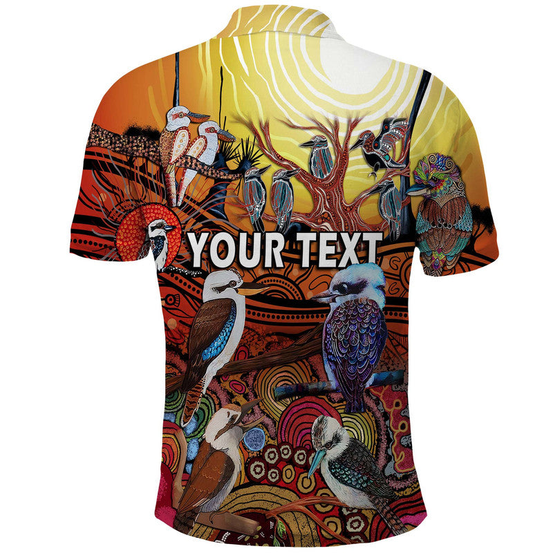 custom-personalised-australia-kookaburra-dreaming-aboriginal-arty-style-polo-shirt