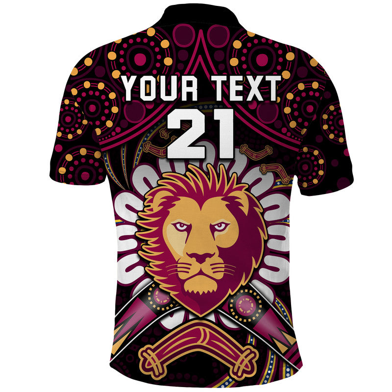 custom-personalised-brisbane-lions-football-polo-shirt-boomerang-indigenous-dots