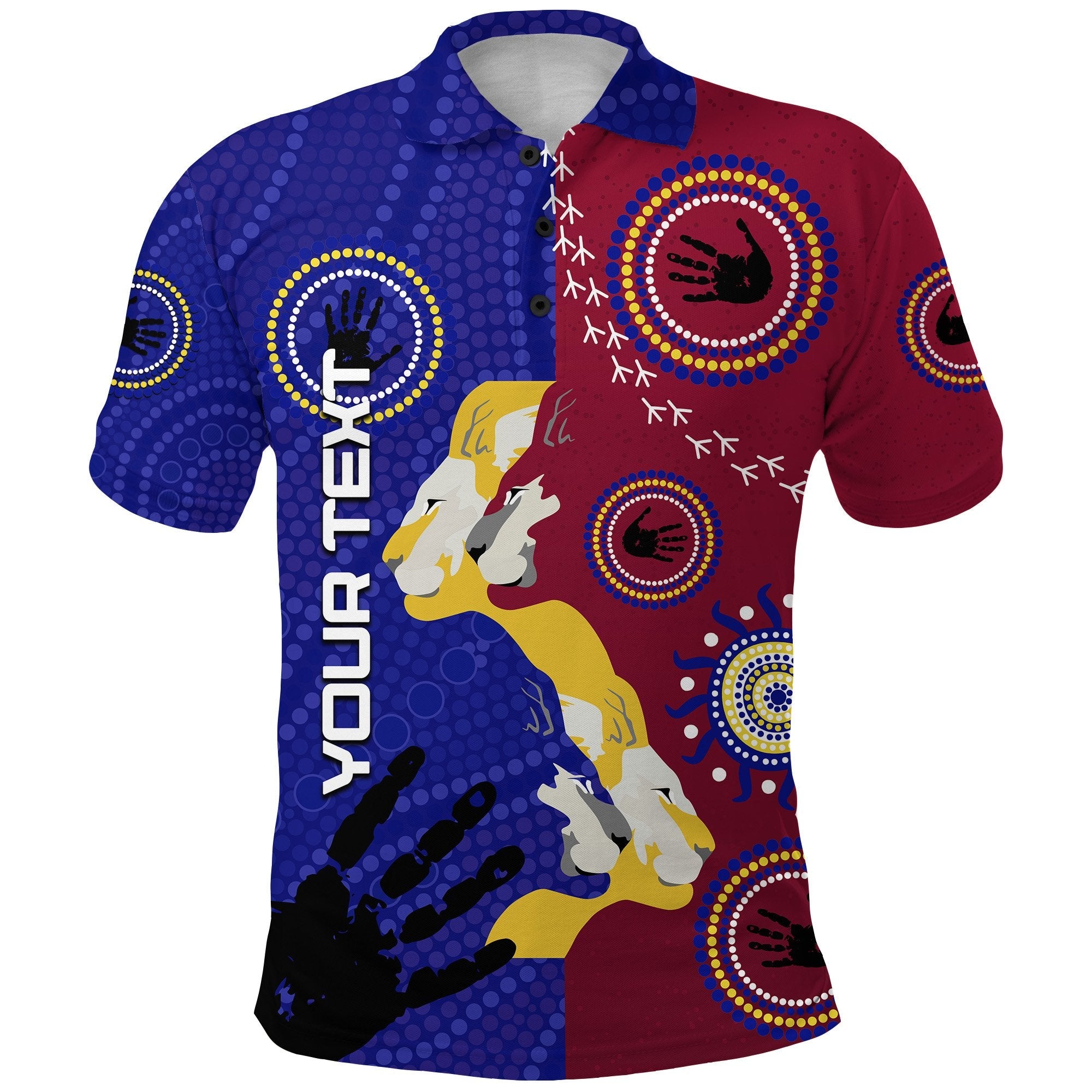 custom-personalised-naidoc-brisbane-lions-polo-shirt-indigenous-style-1