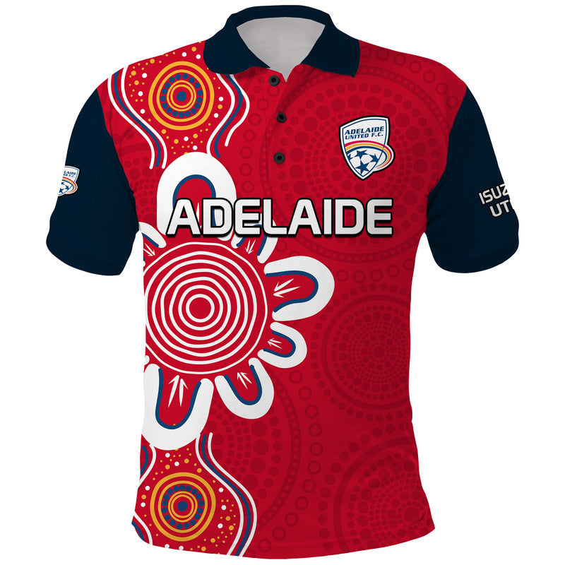 custom-personalised-adelaide-united-soccer-polo-shirt-the-reds-simple-aboriginal