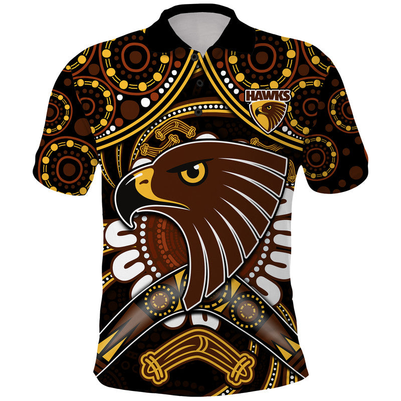 hawks-football-polo-shirt-boomerang-indigenous-dots