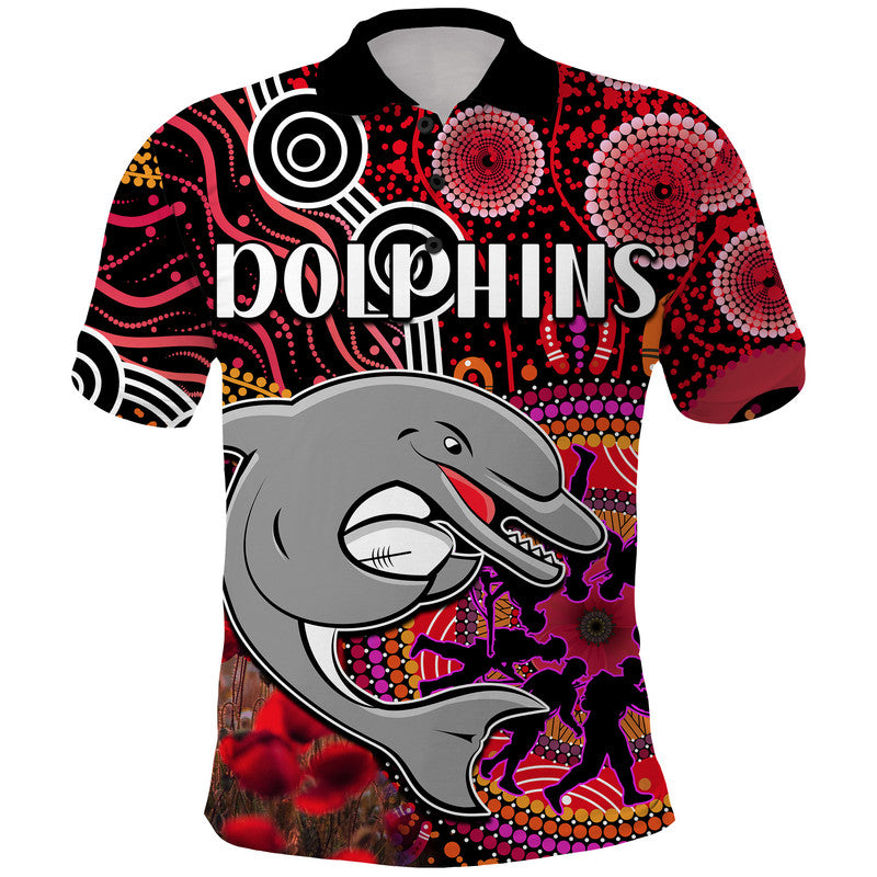 dolphins-rugby-anzac-polo-shirt-aboriginal-military-and-poppy-flowers