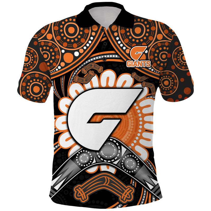 giants-football-polo-shirt-boomerang-indigenous-dots