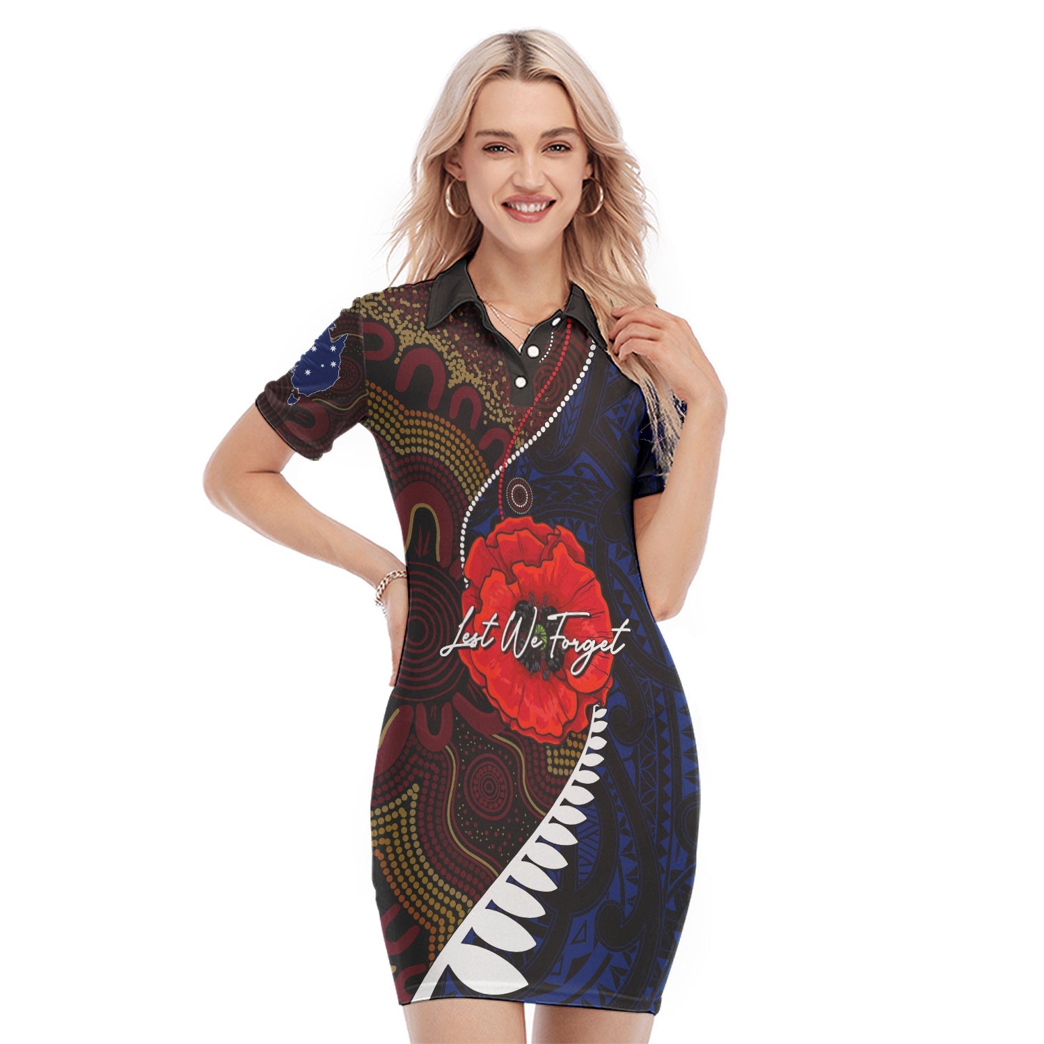 custom-personalised-aboriginal-mix-maori-anzac-day-polo-dress-lest-we-forget