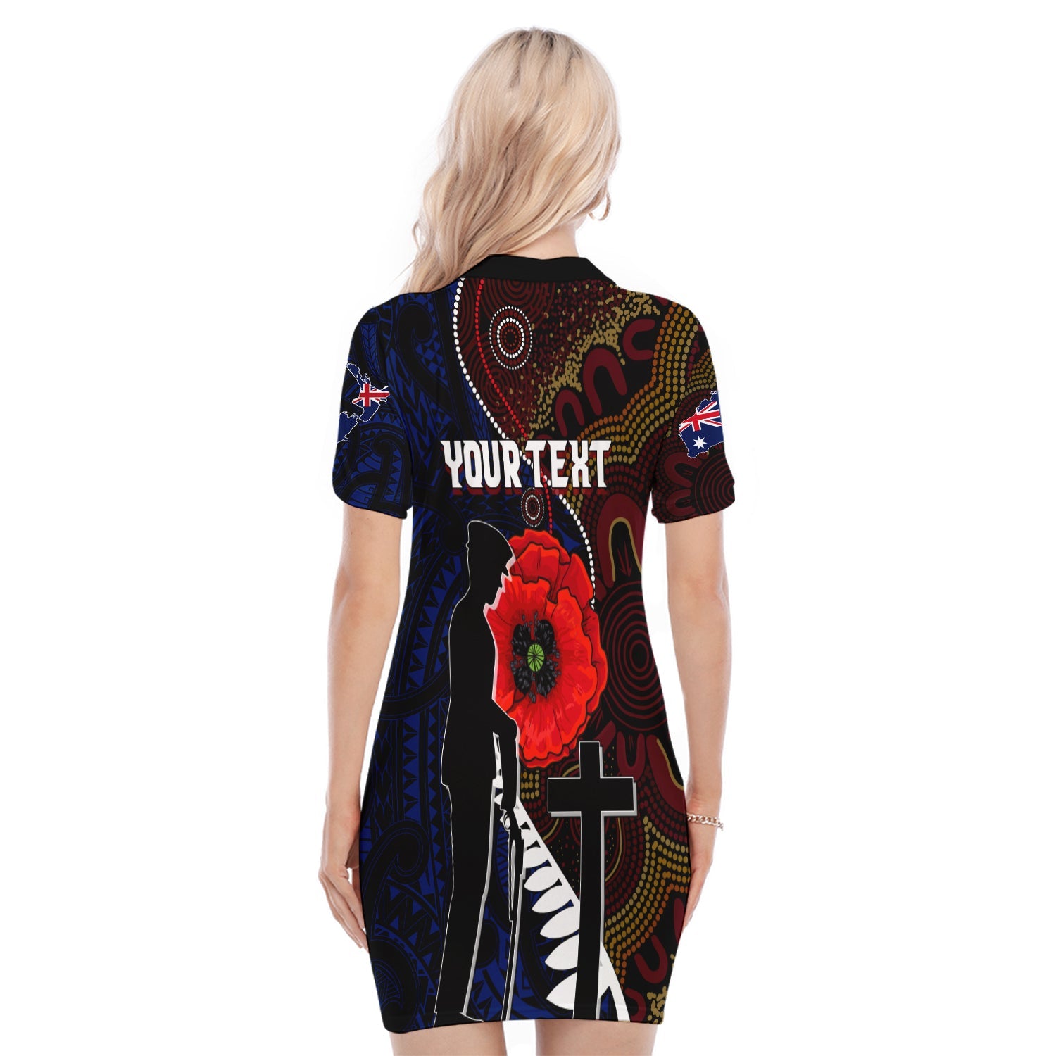 custom-personalised-aboriginal-mix-maori-anzac-day-polo-dress-lest-we-forget