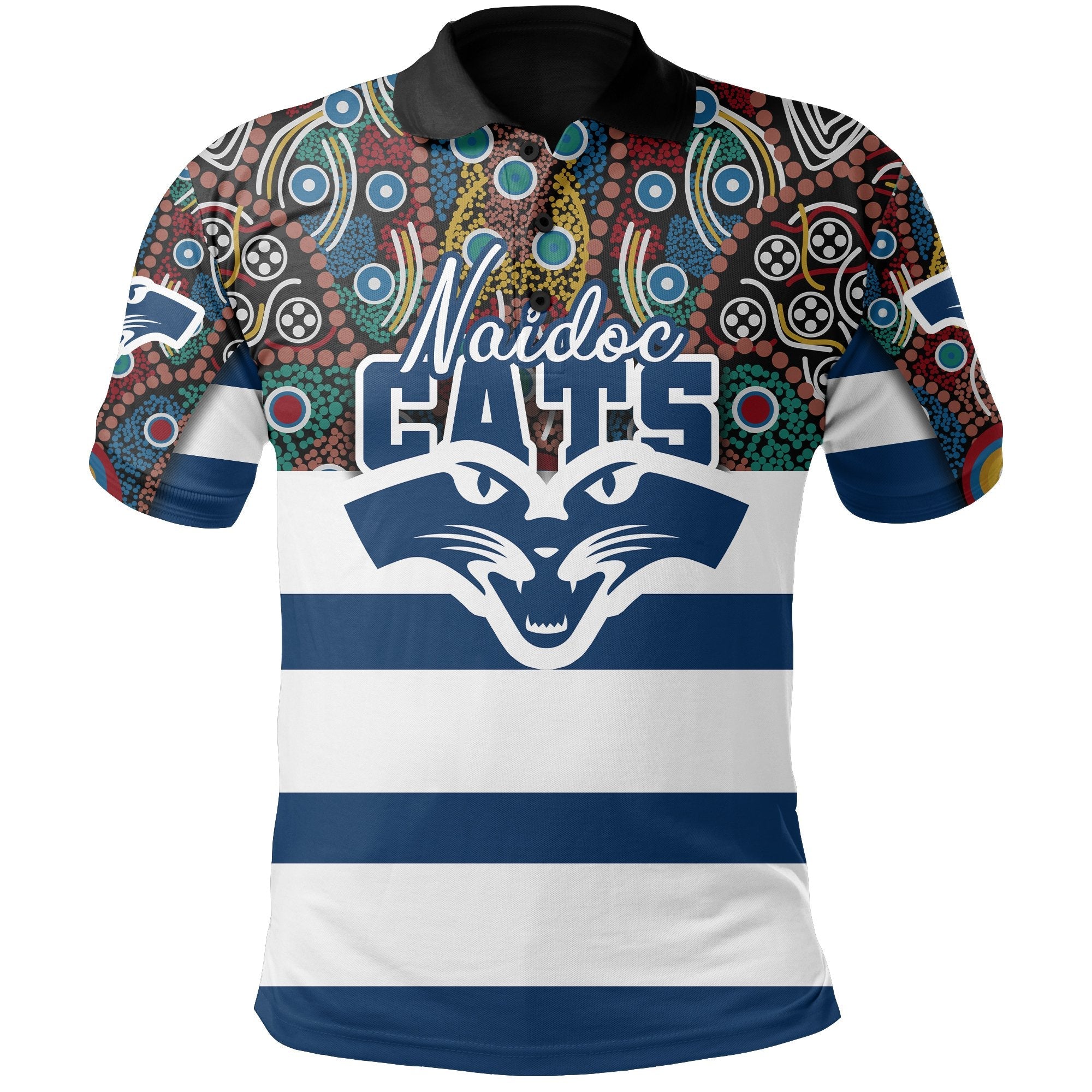 custom-personalised-geelong-naidoc-naidoc-week-polo-shirt-cats-indigenous