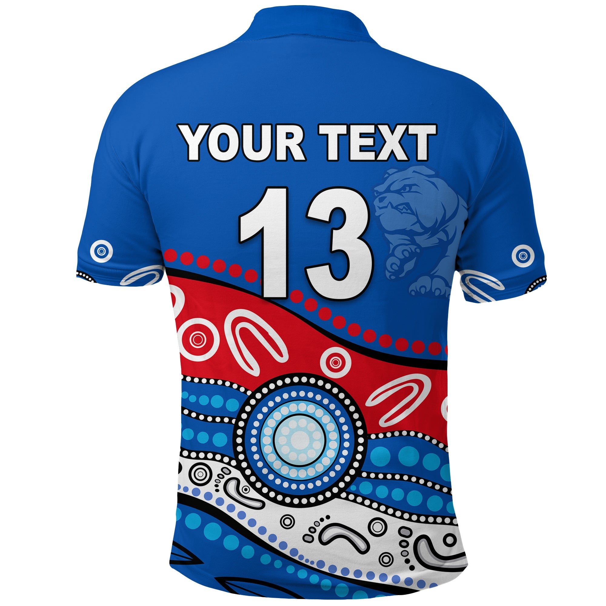 custom-personalised-bulldogs-indigenous-polo-shirt-western-custom-text-and-number