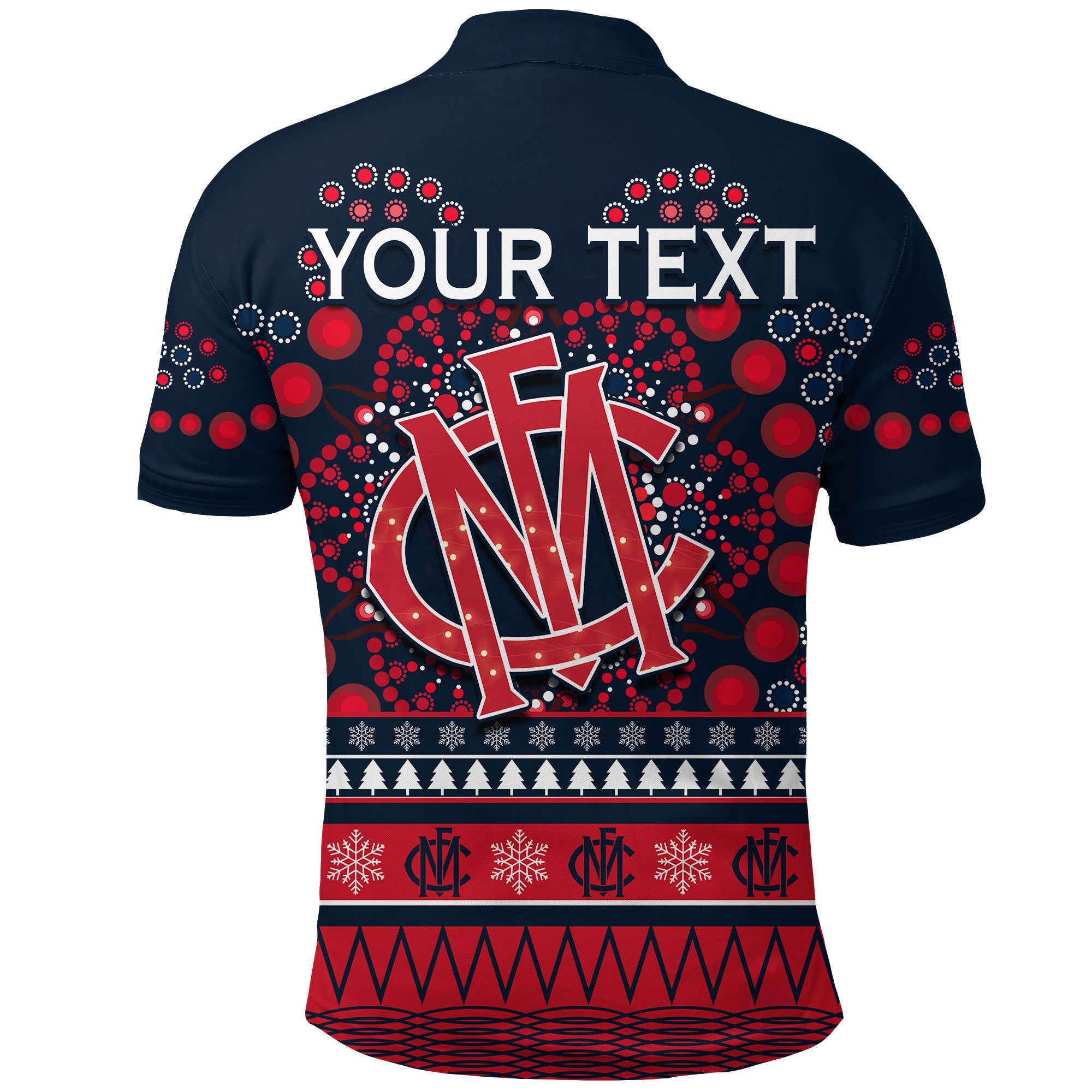 custom-personalised-demons-merry-christmas-polo-shirt-melbourne-football-indigenous