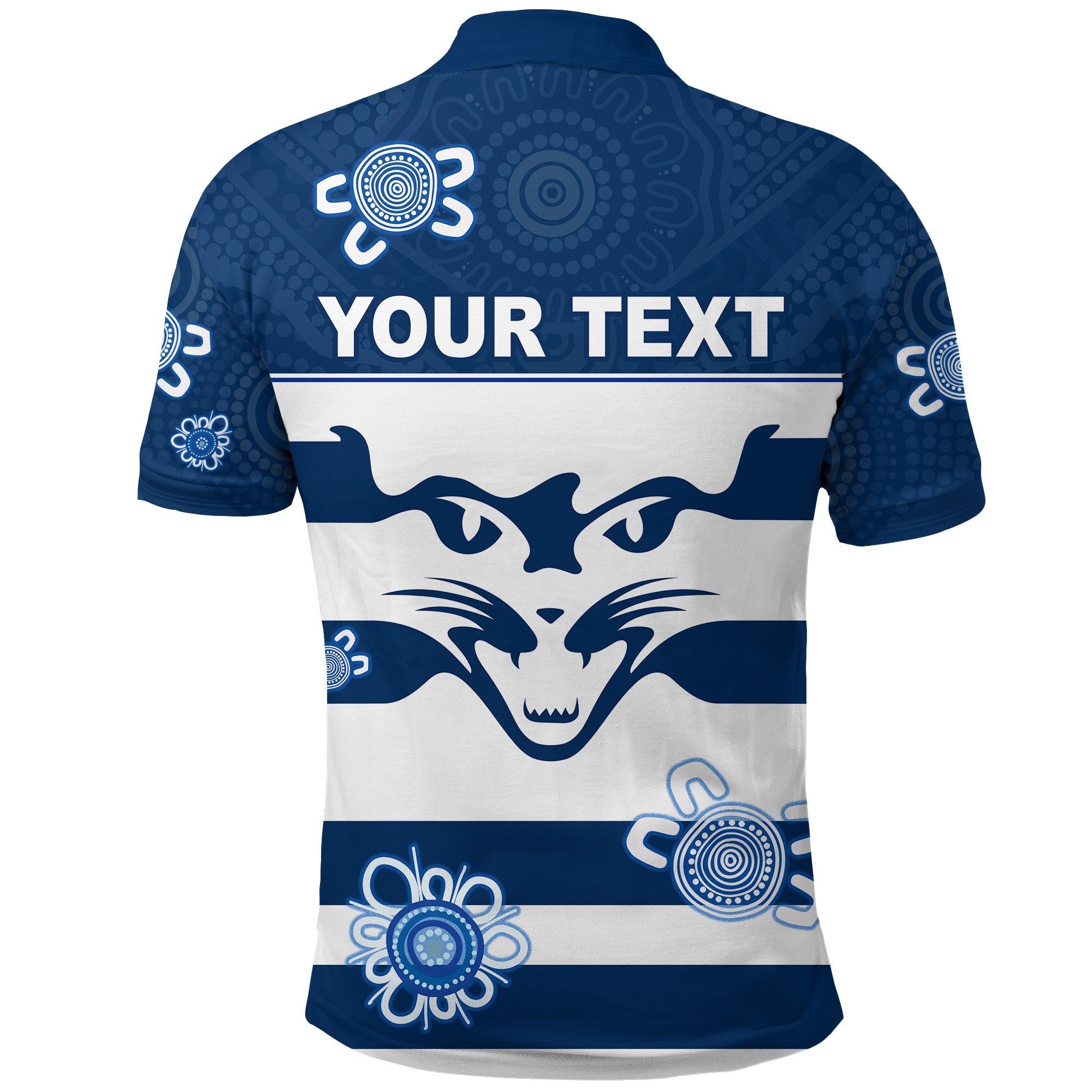 custom-personalised-cats-football-polo-shirt-geelong-indigenous