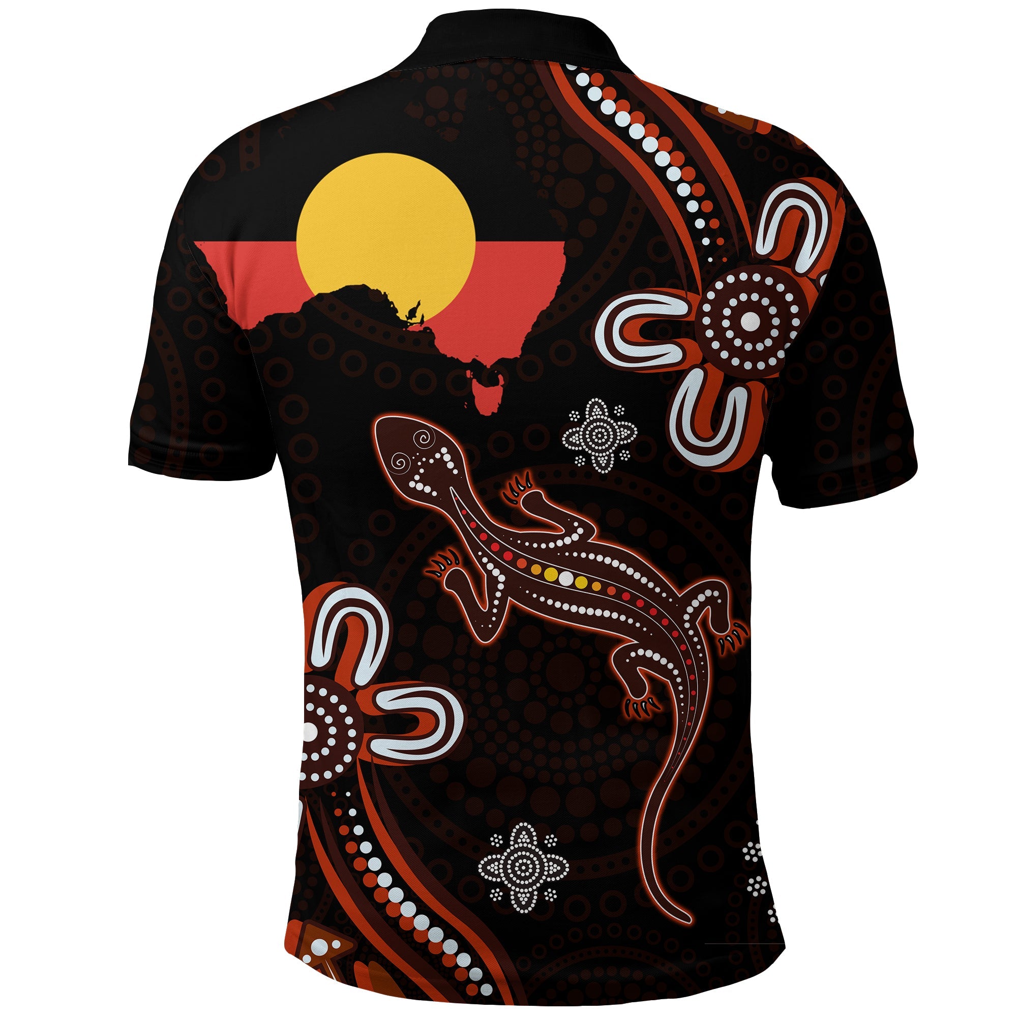 aboriginal-dot-polo-shirt-lizard-and-aboriginal-flag