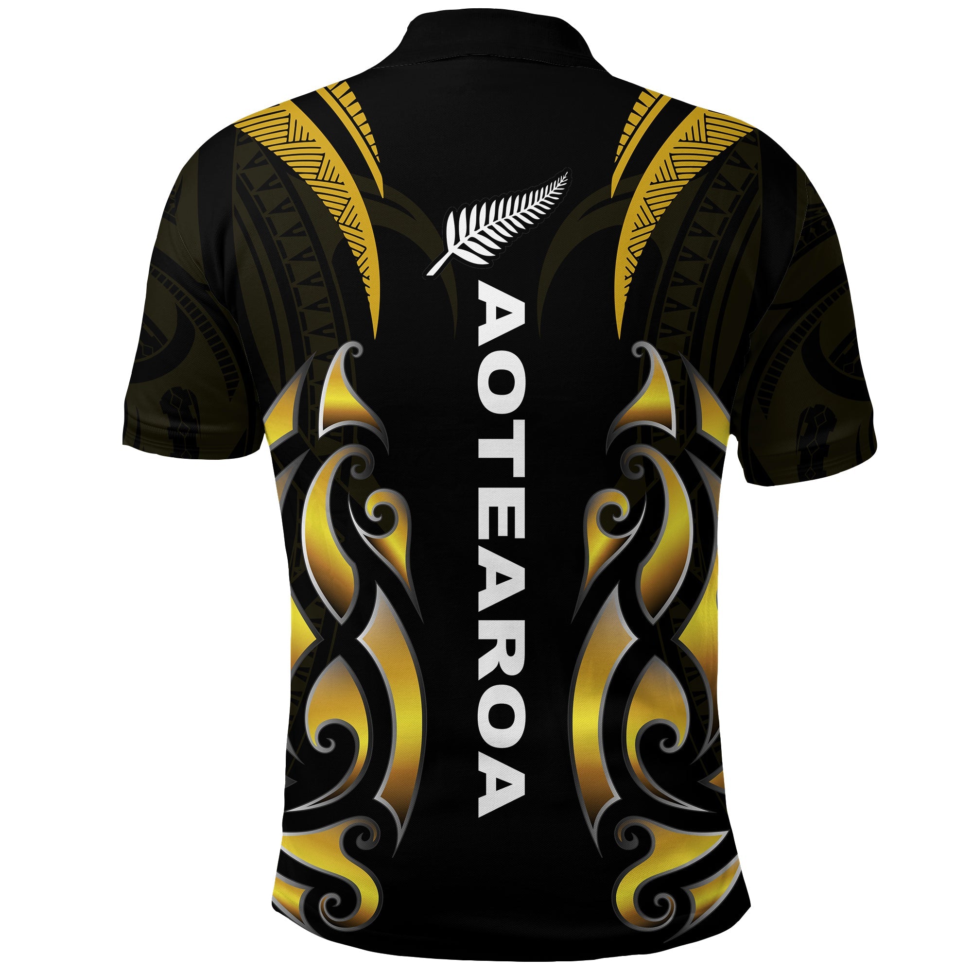 new-zealand-maori-polo-shirt-simple-love-gold