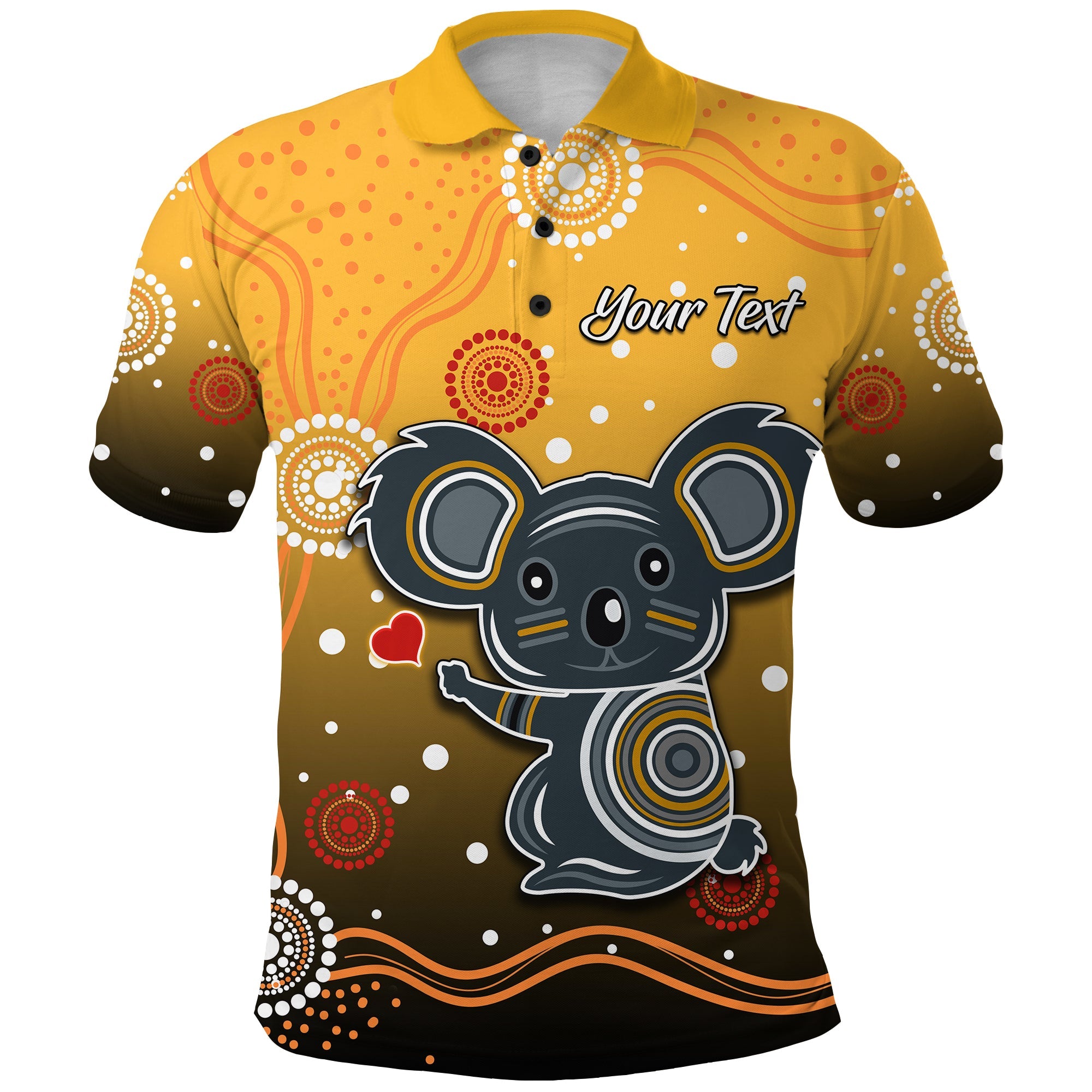 custom-personalised-koala-indigenous-polo-shirt-aboriginal-aussie