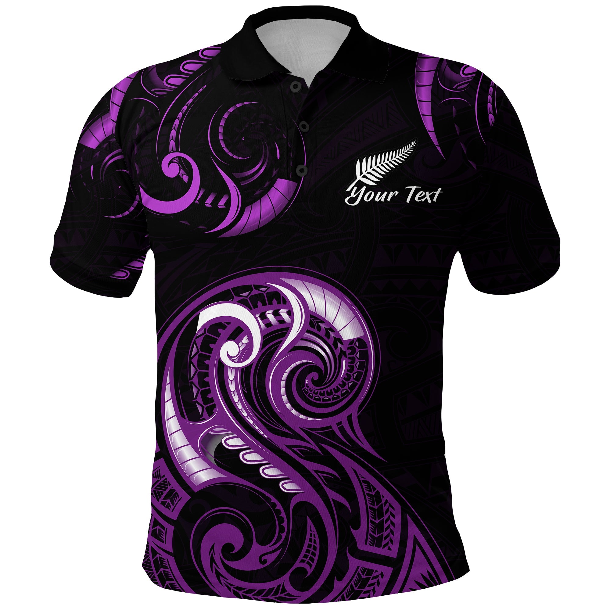 custom-personalised-aotearoa-fern-polo-shirt-maori-pattern-version-purple