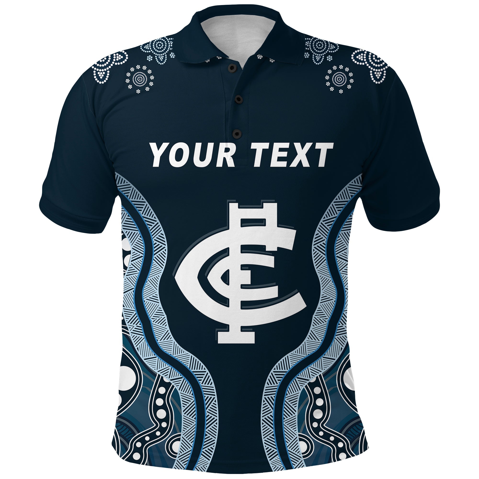 custom-personalised-go-blues-polo-shirt-simple-indigenous