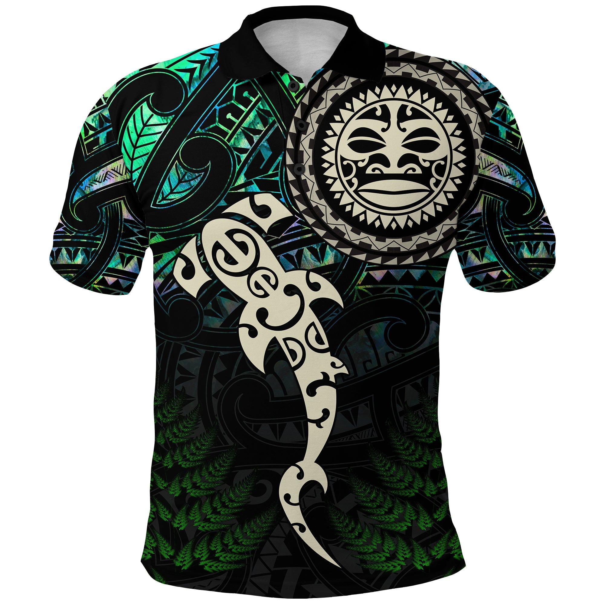 custom-personalised-aotearoa-paua-shell-polo-shirt-maori-manaia-and-fish