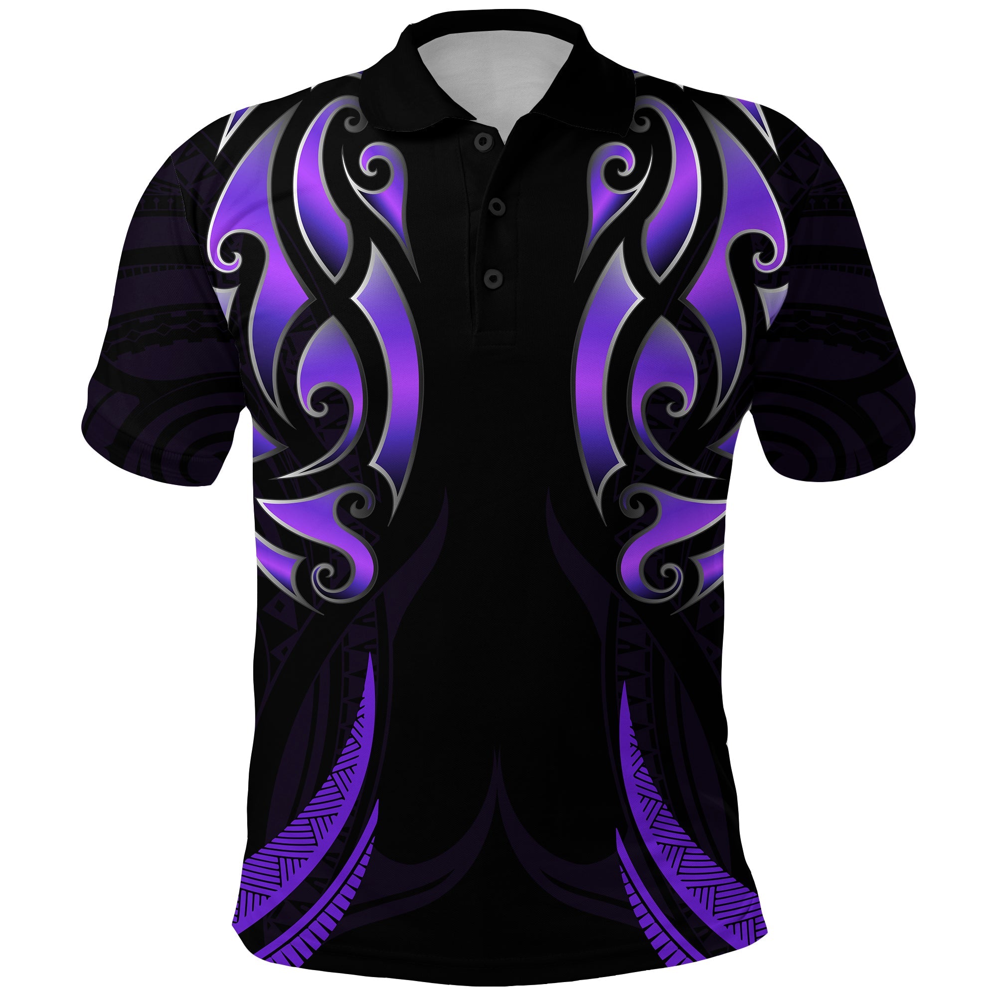 new-zealand-maori-polo-shirt-simple-love-purple