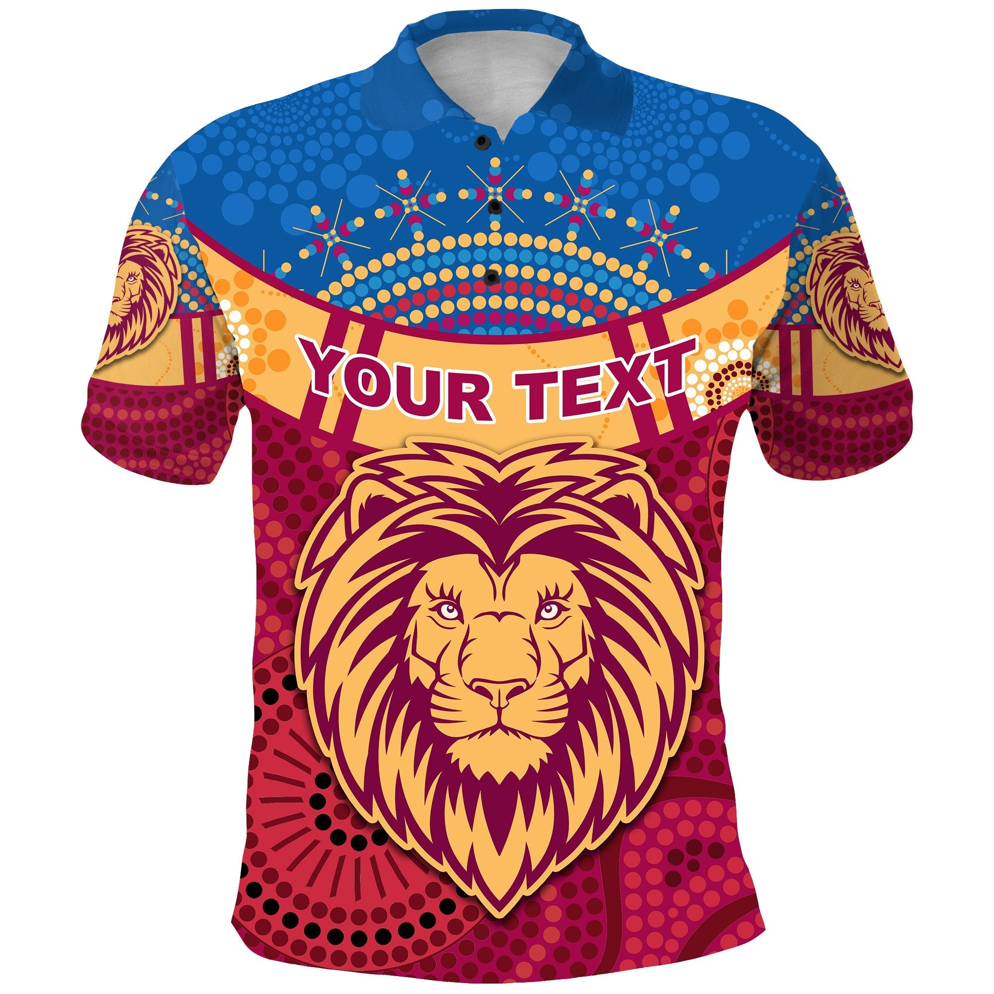 custom-personalised-brisbane-indigenous-polo-shirt-proud-lions