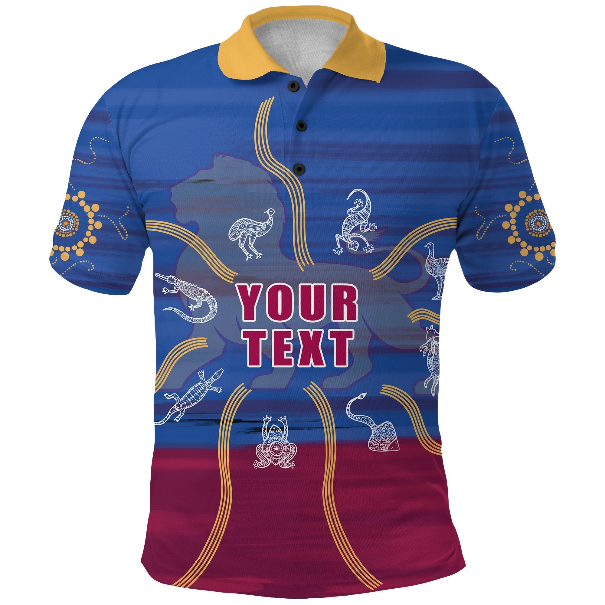 custom-personalised-brisbane-polo-shirt-proud-lions-simple