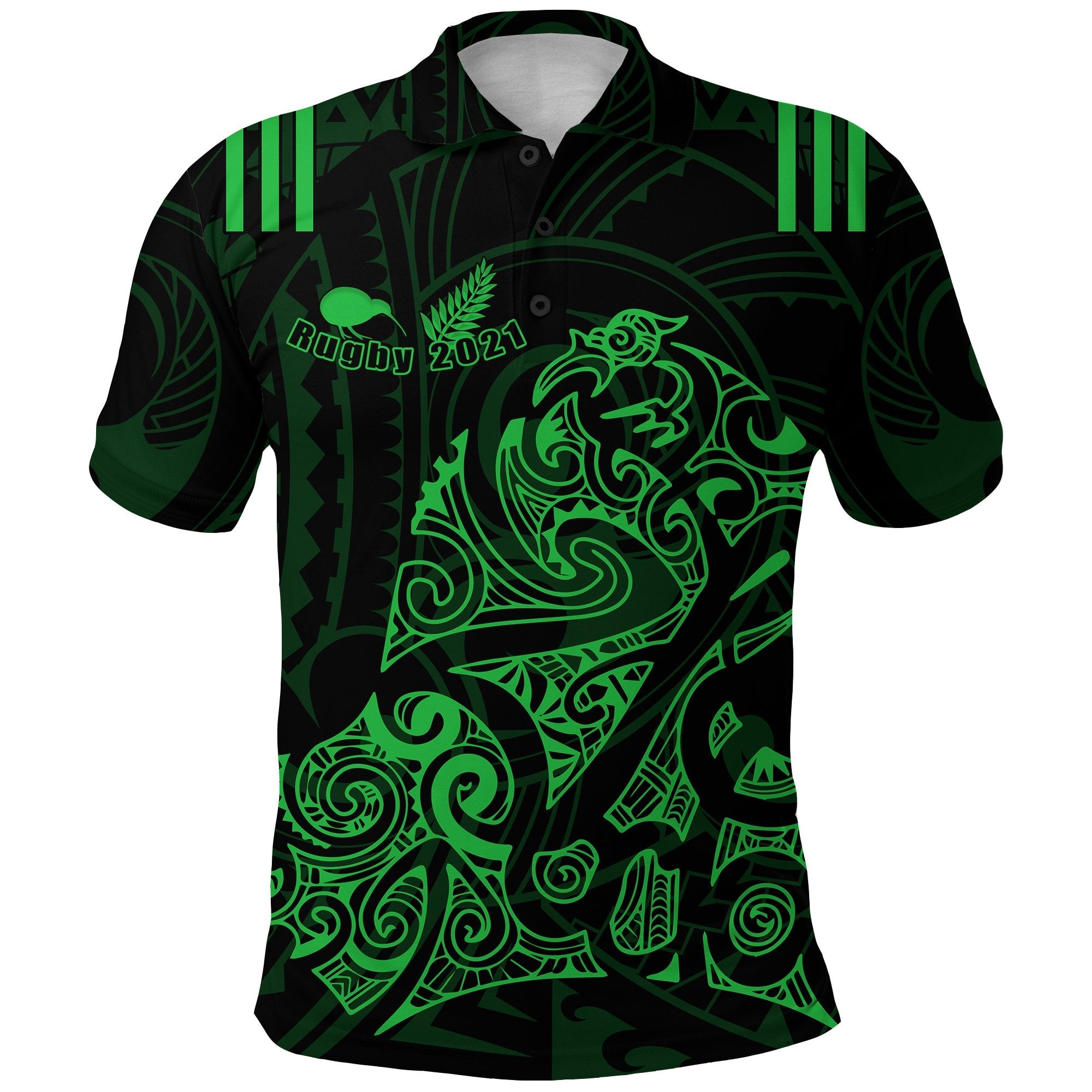 custom-personalised-aotearoa-super-rugby-polo-shirt-maori-kiwi-green-custom-text-and-number