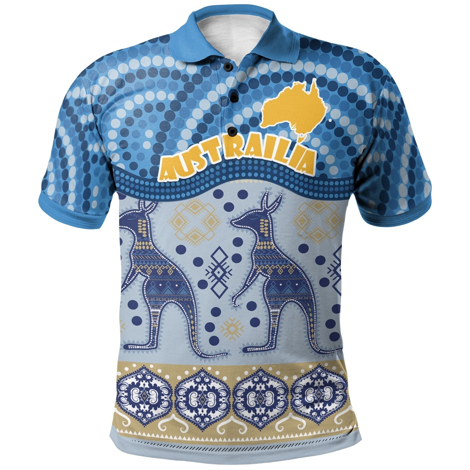 aussie-aboriginal-polo-shirt-map-and-kangaroo-style-blue