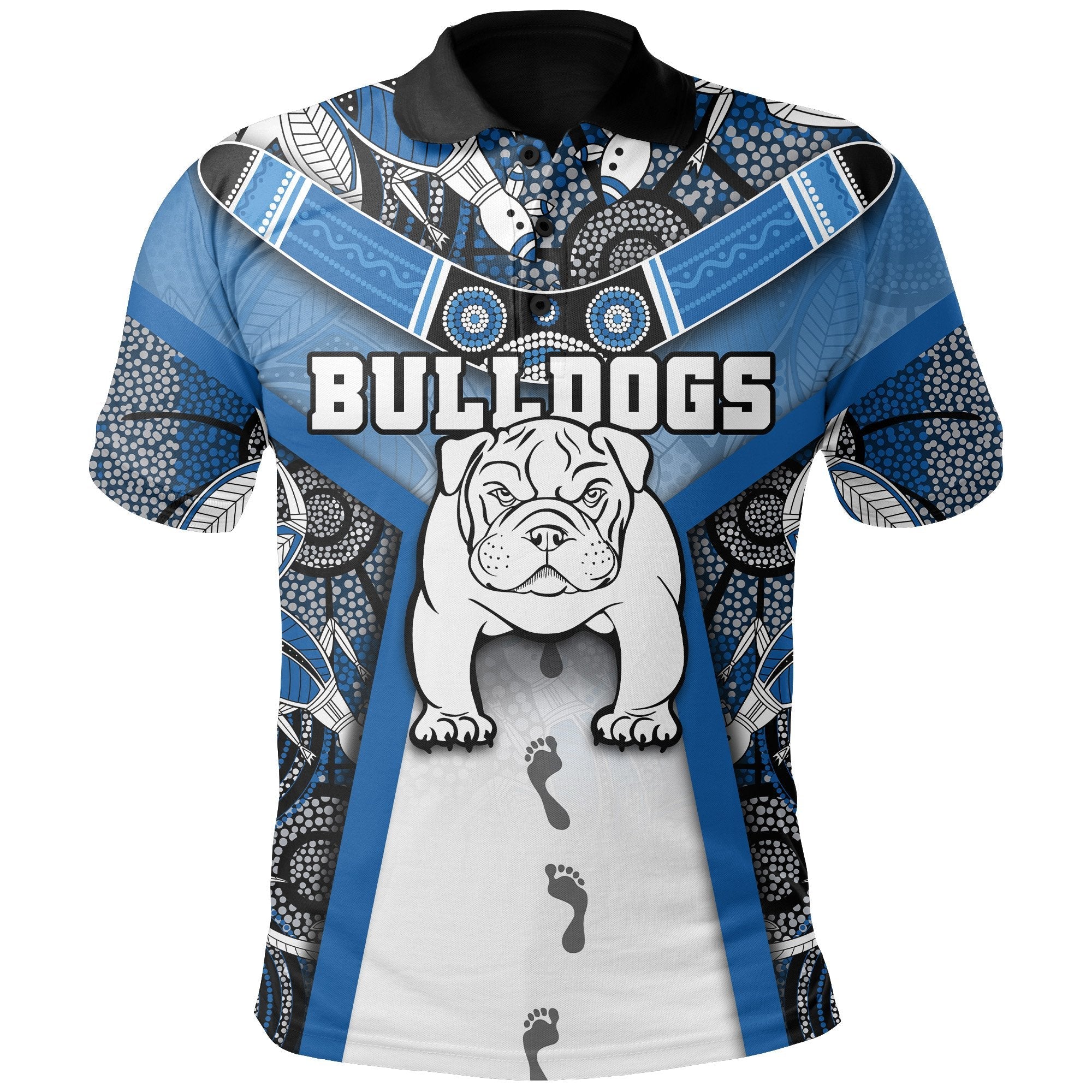 custom-personalised-australia-bulldogs-rugby-polo-shirt-indigenous-survival-world