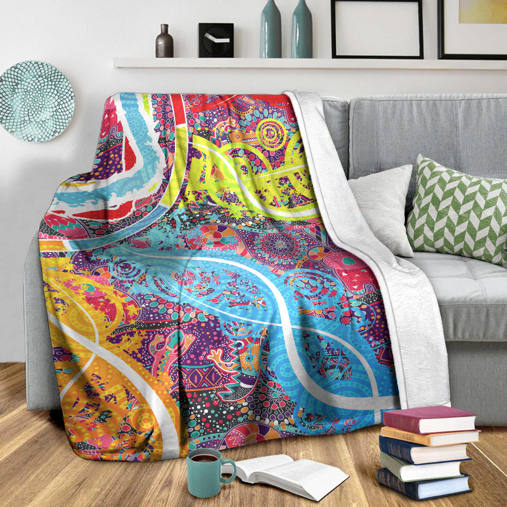 aboriginal-art-colorful-vibes-premium-blanket-indigenous