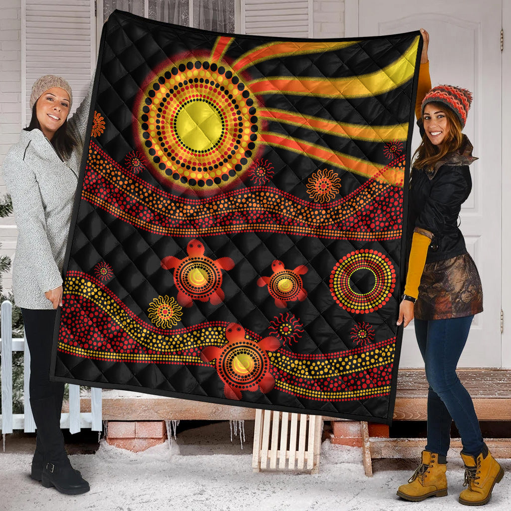 aboriginal-indigenous-flag-vibes-premium-quilt-turtle