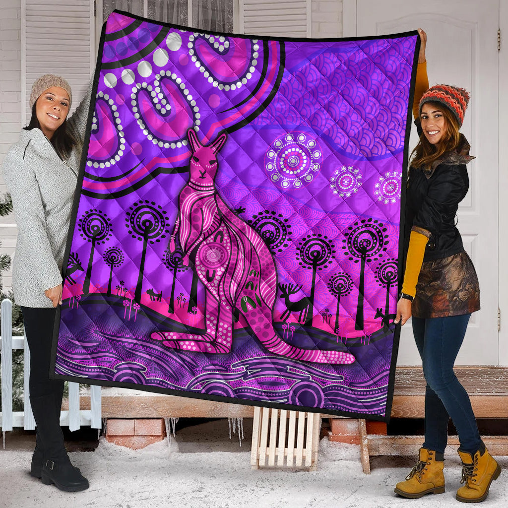 aboriginal-art-kangaroo-premium-quilt-indigenous-unique-vibes-purple