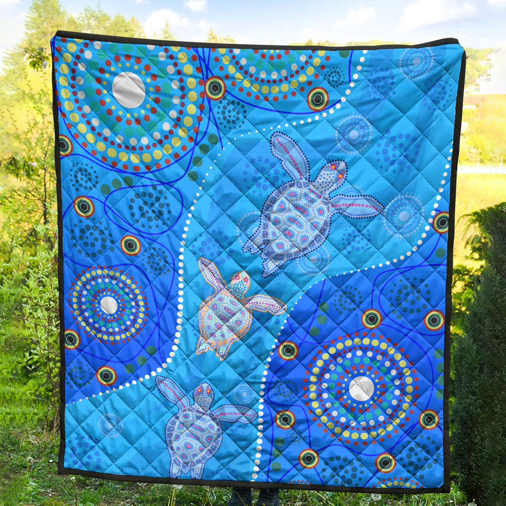 aboriginal-art-turtle-premium-quilt-indigenous-simple-vibes