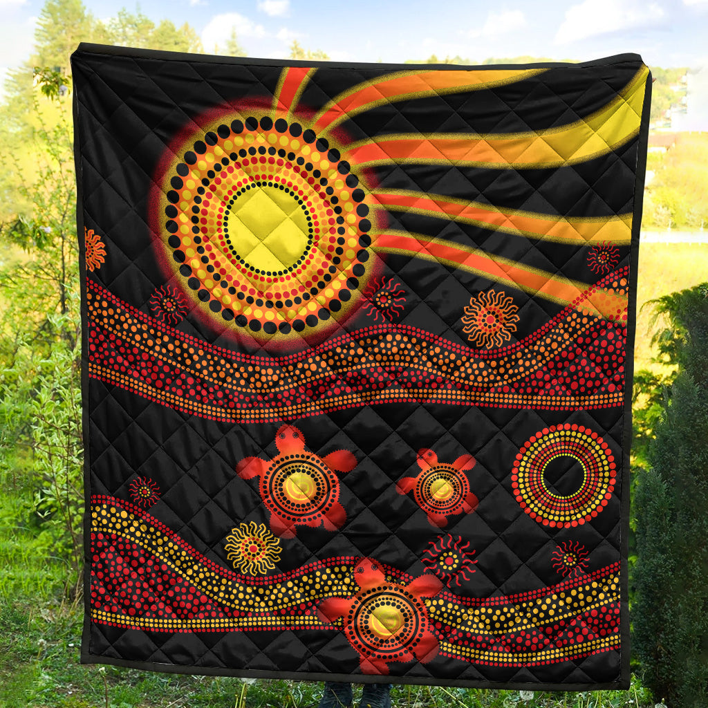 aboriginal-indigenous-flag-vibes-premium-quilt-turtle