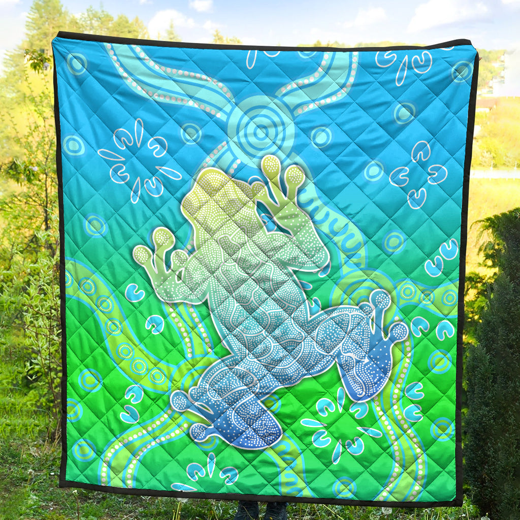 aboriginal-frog-premium-quilt-indigenous-simple-vibes