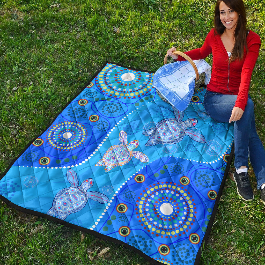 aboriginal-art-turtle-premium-quilt-indigenous-simple-vibes