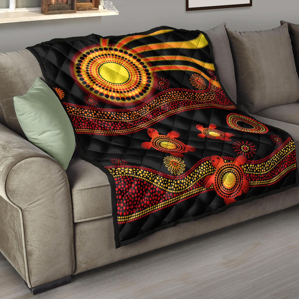 aboriginal-indigenous-flag-vibes-premium-quilt-turtle