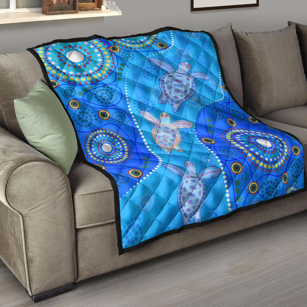 aboriginal-art-turtle-premium-quilt-indigenous-simple-vibes