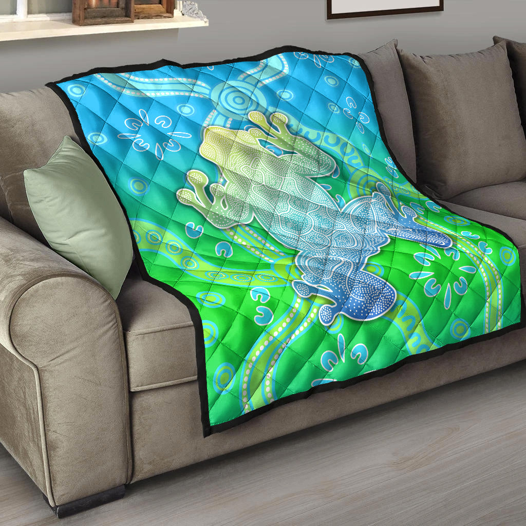 aboriginal-frog-premium-quilt-indigenous-simple-vibes