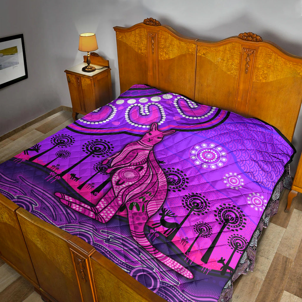 aboriginal-art-kangaroo-premium-quilt-indigenous-unique-vibes-purple