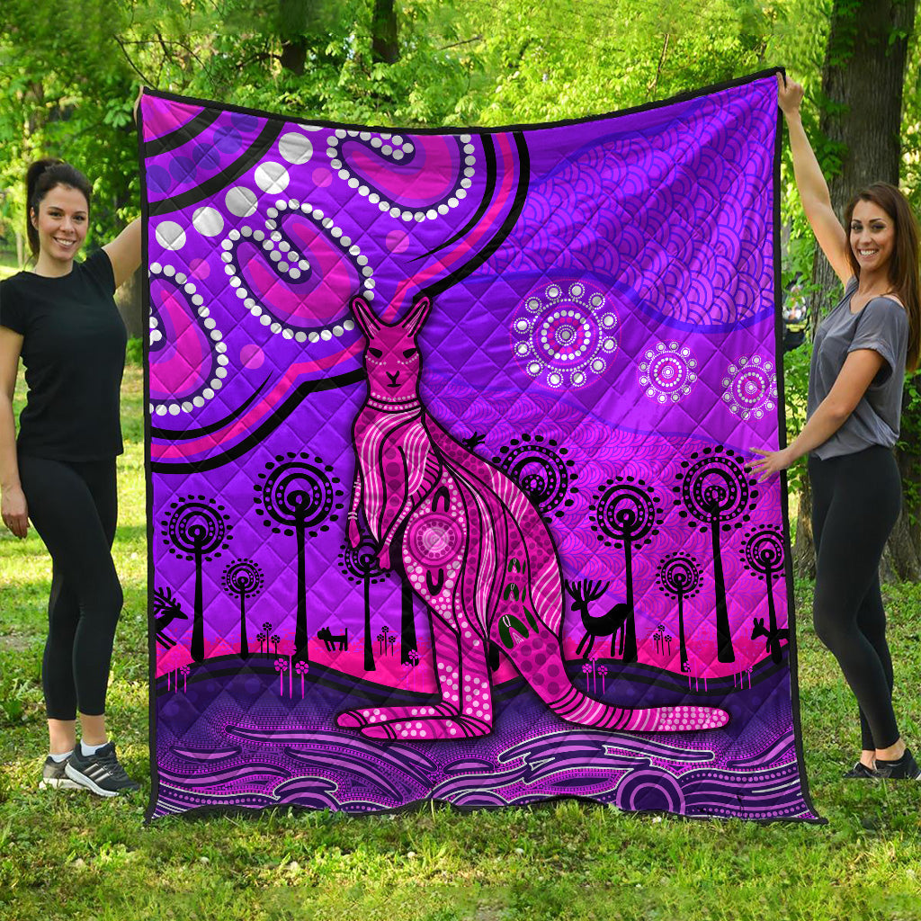 aboriginal-art-kangaroo-premium-quilt-indigenous-unique-vibes-purple