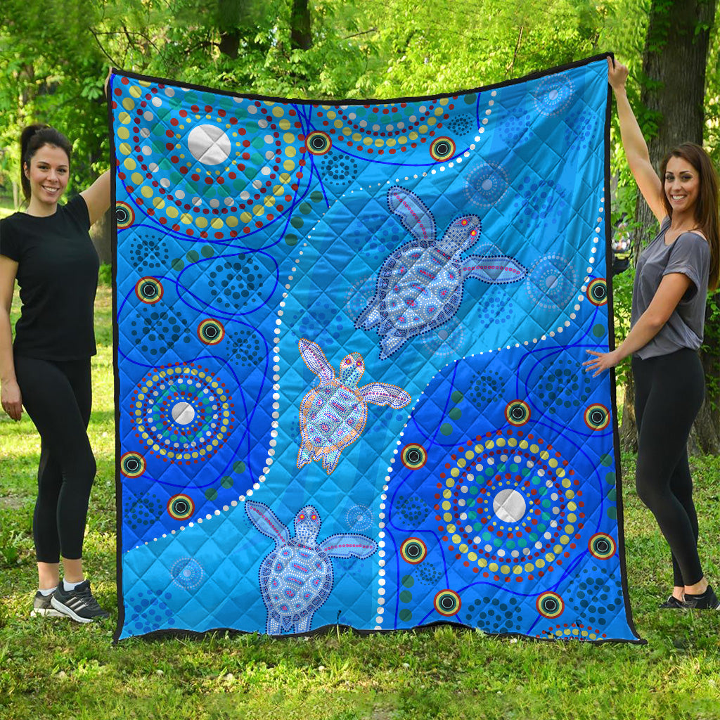 aboriginal-art-turtle-premium-quilt-indigenous-simple-vibes