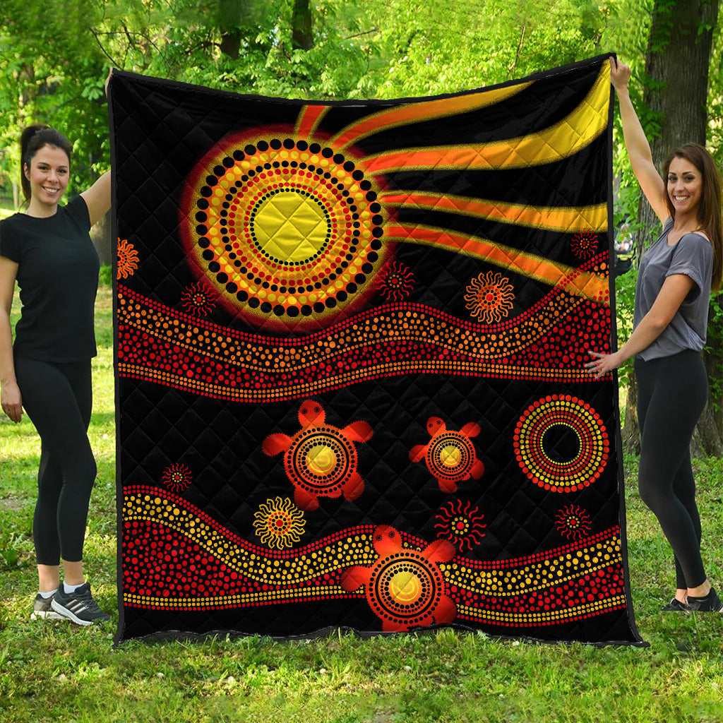 aboriginal-indigenous-flag-vibes-premium-quilt-turtle