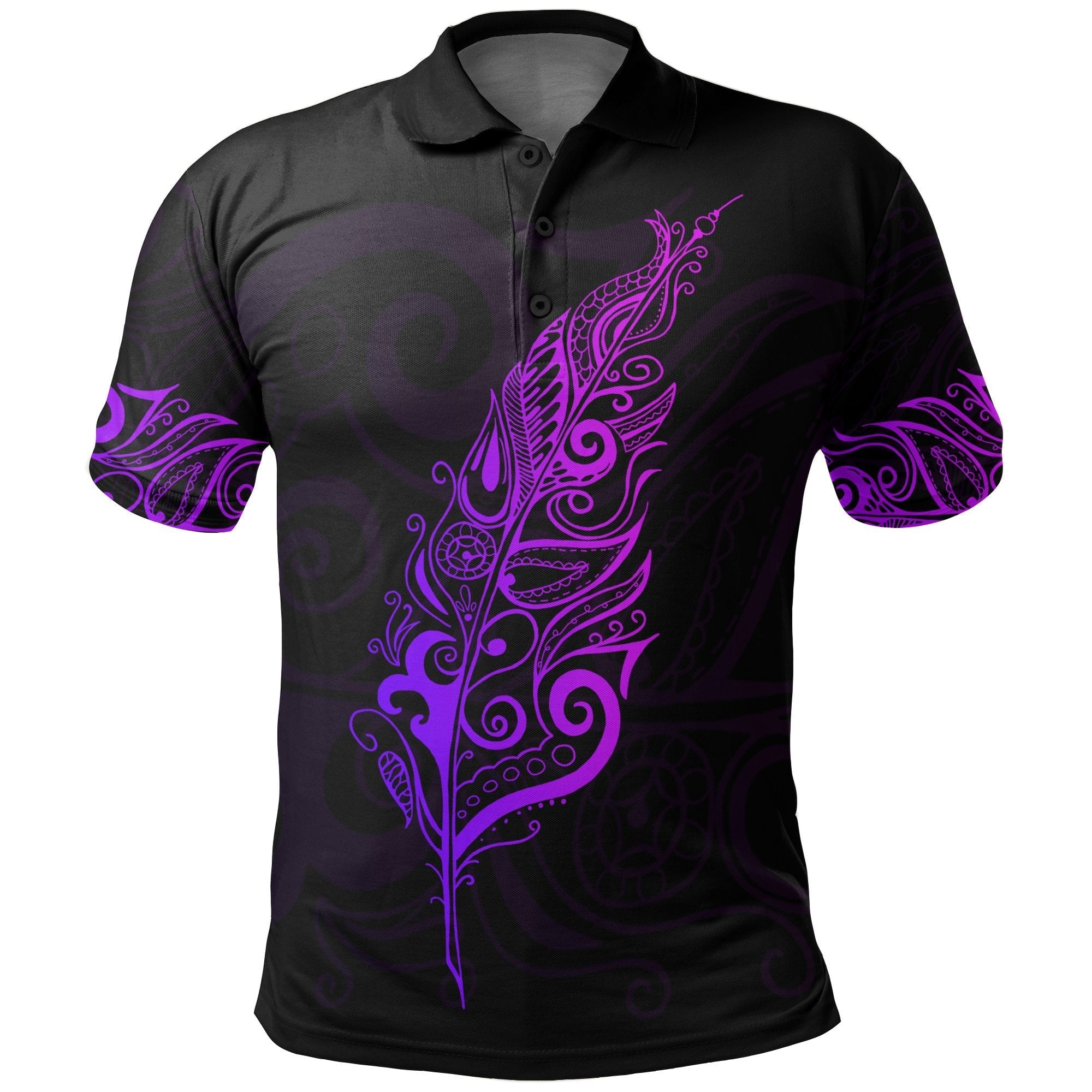 new-zealand-polo-shirt-light-silver-fern-golf-shirts-purple