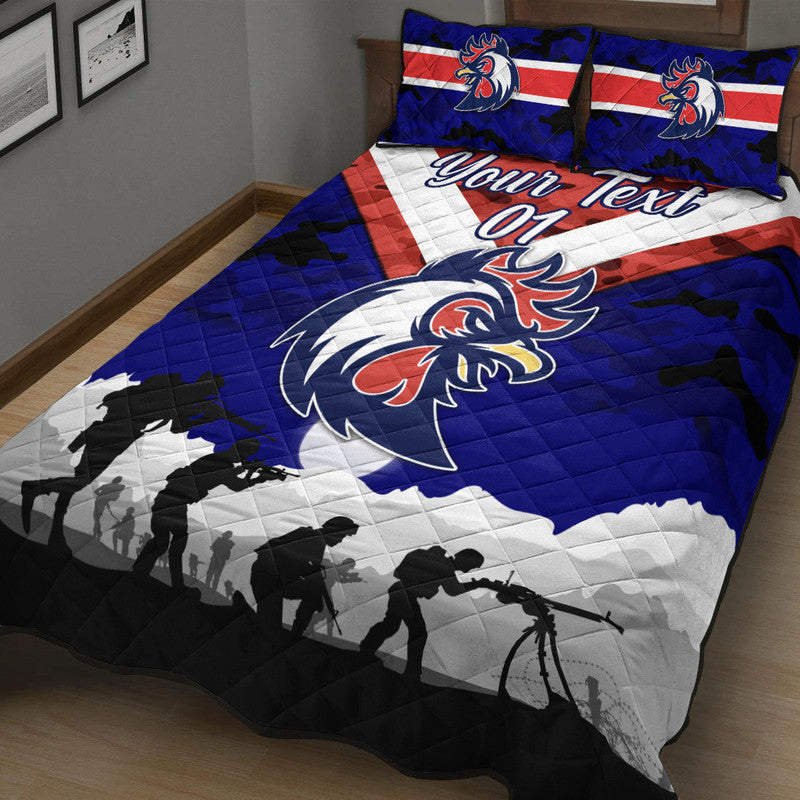 custom-personalised-sydney-roosters-anzac-2022-quilt-bed-set-simple-style-blue