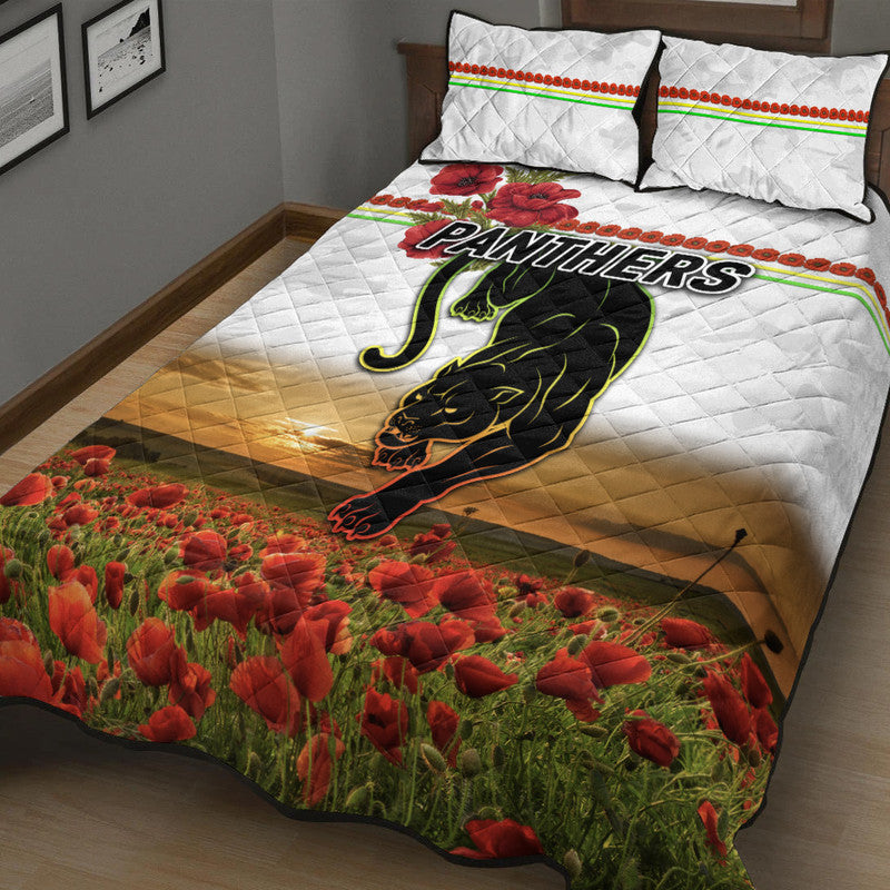 penrith-panthers-anzac-2022-quilt-bed-set-poppy-flowers-vibes-white