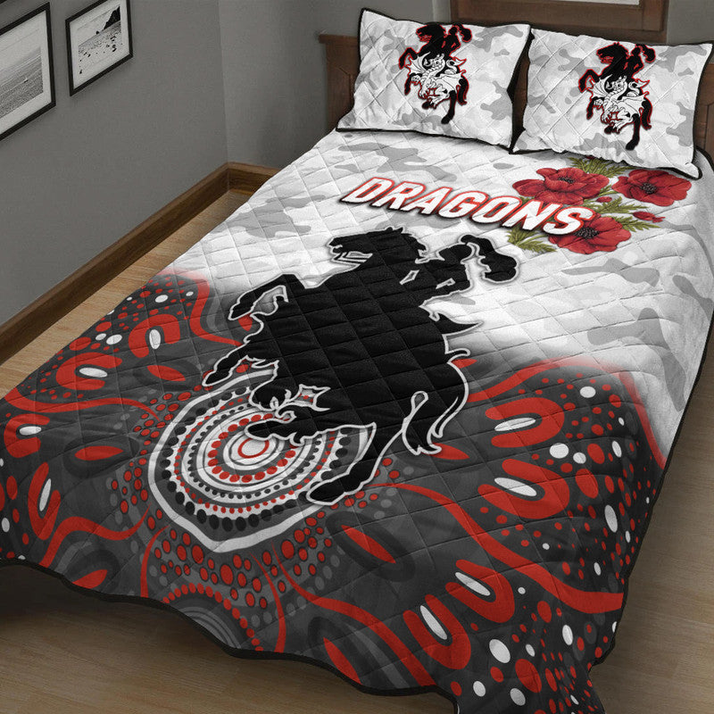 st-george-illawarra-dragons-anzac-2022-quilt-bed-set-indigenous-vibes-white