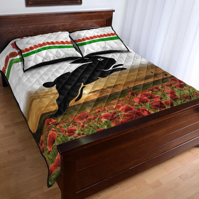 custom-personalised-south-sydney-rabbitohs-anzac-2022-quilt-bed-set-poppy-flowers-vibes-white