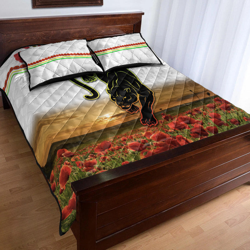 penrith-panthers-anzac-2022-quilt-bed-set-poppy-flowers-vibes-white