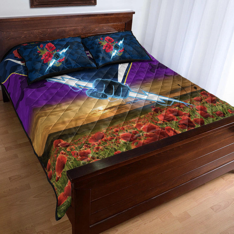 melbourne-storm-anzac-2022-quilt-bed-set-poppy-flowers-vibes